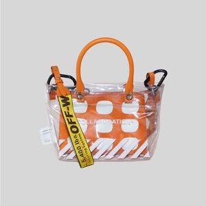 Heron Preston x Off White "Collaboration" PVC Handle Bag